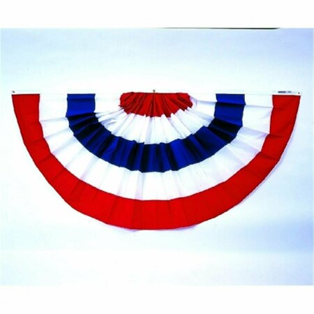 SS COLLECTIBLES 4 ft. X 8 ft. Large Pre-pleated Fan Bunting Decoration with Stripes. Fade Resistant Nyl-Glo. SS2521631